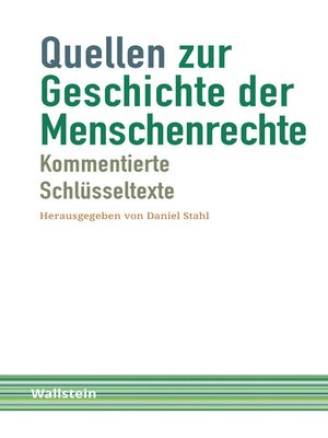 cover image of Quellen zur Geschichte der Menschenrechte